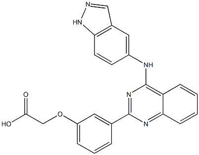 Acetic acid, 2-[3-[4-(1H-indazol-5-ylaMino)-2-quinazolinyl]phenoxy]- CAS#: 911417-62-4