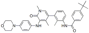Benzamide,  N-[3-[1,6-dihydro-1,4-dimethyl-5-[[4-(4-morpholinyl)phenyl]amino]-6-oxo-3-pyridinyl]-2-methylphenyl]-4-(1,1-dimethylethyl)- CAS#: 910232-76-7
