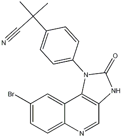 Benzeneacetonitrile, 4-(8-bromo-2,3-dihydro-2-oxo-1H-imidazo[4,5-c]quinolin-1-yl)-.alpha.,.alpha.-dimethyl- CAS#: 915019-53-3