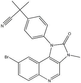 Benzeneacetonitrile, 4-(8-bromo-2,3-dihydro-3-methyl-2-oxo-1H-imidazo[4,5-c]quinolin-1-yl)-.alpha.,.alpha.-dimethyl- CAS#: 915019-50-0