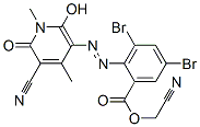 Benzoic  acid,  3,5-dibromo-2-[2-(5-cyano-1,6-dihydro-2-hydroxy-1,4-dimethyl-6-oxo-3-pyridinyl)diazenyl]-,  cyanomethyl  ester CAS#: 949003-11-6