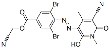 Benzoic  acid,  3,5-dibromo-4-[2-(5-cyano-1,6-dihydro-2-hydroxy-1,4-dimethyl-6-oxo-3-pyridinyl)diazenyl]-,  cyanomethyl  ester CAS#: 949003-06-9