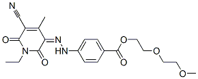 Benzoic  acid,  4-[(2Z)-(5-cyano-1-ethyl-1,6-dihydro-4-methyl-2,6-dioxo-3(2H)-pyridinylidene)hydrazino]-,  2-(2-methoxyethoxy)ethyl  ester  (9CI) CAS#: 901113-68-6