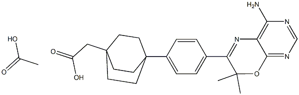 Bicyclo[2.2.2]octane-1-acetic acid, 4-[4-(4-aMino-7,7-diMethyl-7H-pyriMido[4,5-b][1,4]oxazin-6-yl)phenyl]- ,AcOH salt CAS#: 942999-67-9