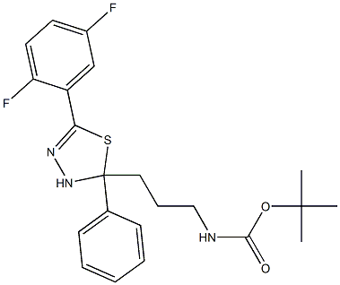 CarbaMic acid, [3-[5-(2,5-difluorophenyl)-2,3-dihydro-2-phenyl-1,3,4-thiadiazol-2-yl]propyl]-, 1,1-diMethylethyl ester (9CI) CAS#: 913731-98-3