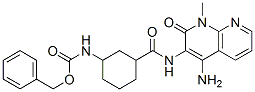 Carbamic  acid,  N-[3-[[(4-amino-1,2-dihydro-1-methyl-2-oxo-1,8-naphthyridin-3-yl)amino]carbonyl]cyclohexyl]-,  phenylmethyl  ester CAS#: 921214-40-6