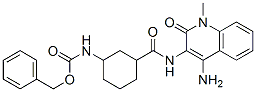 Carbamic  acid,  N-[3-[[(4-amino-1,2-dihydro-1-methyl-2-oxo-3-quinolinyl)amino]carbonyl]cyclohexyl]-,  phenylmethyl  ester CAS#: 921214-46-2