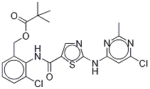 Des-6-[4-(2-hydroxyethyl)-1-piperazinyl]-6-chloro-O-pivalate Dasatinib CAS#: 910297-70-0