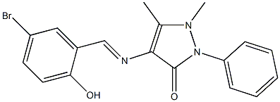 (E)-4-((5-bromo-2-hydroxybenzylidene)amino)-1,5-dimethyl-2-phenyl-1,2-dihydro-3H-pyrazol-3-one CAS#: 951389-94-9