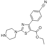 ETHYL 2-PIPERAZINE-4-(4-CYANO)PHENYL THIAZOLE-5-CARBOXYLATE CAS#: 905807-71-8