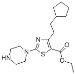 ETHYL 2-PIPERAZINE-4-CYCLOPENTYLETHYL THIAZOLE-5-CARBOXYLATE CAS#: 905807-74-1