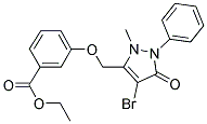 ETHYL 3-((4-BROMO-2-METHYL-5-OXO-1-PHENYL-3-PYRAZOLIN-3-YL)METHOXY)BENZOATE CAS#: 937605-03-3