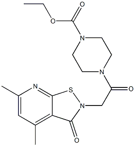 Ethyl 4-(2-(4,6-dimethyl-3-oxoisothiazolo[5,4-b]pyridin-2(3H)-yl)acetyl)piperazine-1-carboxylate CAS#: 902589-96-2