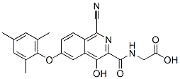 Glycine,  N-[[1-cyano-4-hydroxy-6-(2,4,6-trimethylphenoxy)-3-isoquinolinyl]carbonyl]- CAS#: 945739-88-8