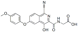 Glycine,  N-[[1-cyano-4-hydroxy-6-(4-methoxyphenoxy)-3-isoquinolinyl]carbonyl]- CAS#: 945739-76-4