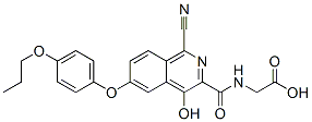 Glycine,  N-[[1-cyano-4-hydroxy-6-(4-propoxyphenoxy)-3-isoquinolinyl]carbonyl]- CAS#: 945739-93-5