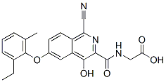 Glycine,  N-[[1-cyano-6-(2-ethyl-6-methylphenoxy)-4-hydroxy-3-isoquinolinyl]carbonyl]- CAS#: 945739-87-7