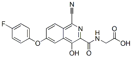 Glycine,  N-[[1-cyano-6-(4-fluorophenoxy)-4-hydroxy-3-isoquinolinyl]carbonyl]- CAS#: 945739-75-3