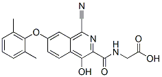 Glycine,  N-[[1-cyano-7-(2,6-dimethylphenoxy)-4-hydroxy-3-isoquinolinyl]carbonyl]- CAS#: 945739-86-6