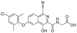 Glycine,  N-[[6-(4-chloro-2,6-dimethylphenoxy)-1-cyano-4-hydroxy-3-isoquinolinyl]carbonyl]- CAS#: 945739-89-9