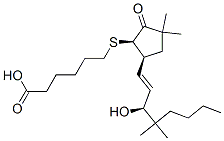 Hexanoic acid, 6-((5-(3-hydroxy-4,4-dimethyl-1-octenyl)-3,3-dimethyl-2 -oxocyclopentyl)thio)-, (1R-(1alpha,5beta(1E,3S)))- CAS#: 98677-36-2
