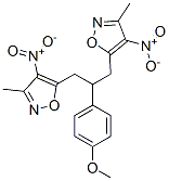 Isoxazole,  5,5-[2-(4-methoxyphenyl)-1,3-propanediyl]bis[3-methyl-4-nitro- CAS#: 952415-52-0