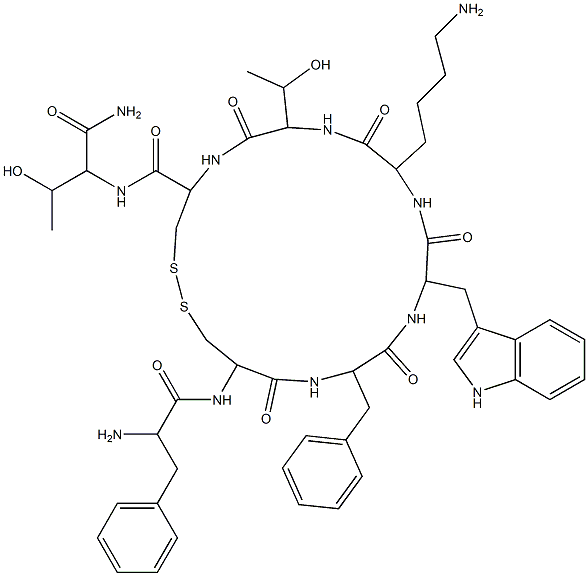 L-Threoninamide, D-phenylalanyl-L-cycteingyl-L-phenylalanyl-D-tryptoph yl-L-lysyl-L-threonyl-L-cysteinyl-, cyclic (2-7)-disulfide CAS#: 99685-66-2