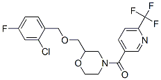 METHANONE, [2-[[(2-CHLORO-4-FLUOROPHENYL)METHOXY]METHYL]-4-MORPHOLINYL][6-(TRIFLUOROMETHYL)-3-PYRIDINYL]- CAS#: 922409-21-0