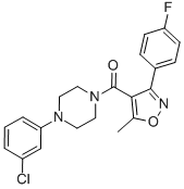 Methanone, [4-(3-chlorophenyl)-1-piperazinyl][3-(4-fluorophenyl)-5-methyl-4-isoxazolyl]- CAS#: 933202-27-8