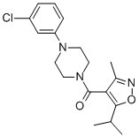 Methanone, [4-(3-chlorophenyl)-1-piperazinyl][3-methyl-5-(1-methylethyl)-4-isoxazolyl]- CAS#: 923872-41-7