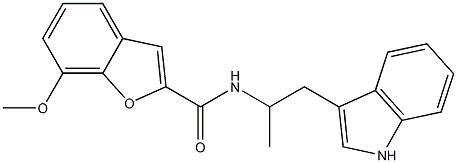 N-[1-(1H-indol-3-yl)propan-2-yl]-7-methoxy-1-benzofuran-2-carboxamide CAS#: 951948-35-9
