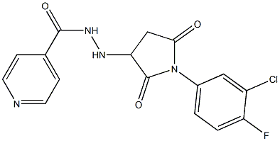 N'-[1-(3-chloro-4-fluorophenyl)-2,5-dioxopyrrolidin-3-yl]pyridine-4-carbohydrazide CAS#: 956263-25-5