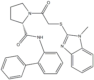 N-[1,1'-Biphenyl]-2-yl-1-[2-[(1-methyl-1H-benzimidazol-2-yl)thio]acetyl-2-pyrrolidinedicarboxamide CAS#: 916141-36-1