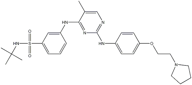 N-(1,1-Dimethylethyl)-3-[[5-methyl-2-[[4-[2-(1-pyrrolidinyl)ethoxy]phenyl]amino]-4-pyrimidinyl]amino]benzenesulfonamide CAS#: 936091-26-8
