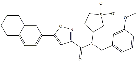 N-(1,1-dioxidotetrahydro-3-thienyl)-N-(3-methoxybenzyl)-5-(5,6,7,8-tetrahydro-2-naphthalenyl)-3-isoxazolecarboxamide CAS#: 912893-59-5