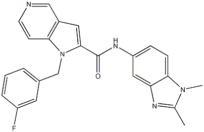 N-(1,2-dimethyl-1H-benzo[d]imidazol-5-yl)-1-(3-fluorobenzyl)-1H-pyrrolo[3,2-c]pyridine-2-carboxamide CAS#: 920978-76-3