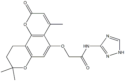 N-(1H-1,2,4-triazol-3-yl)-2-[(4,8,8-trimethyl-2-oxo-9,10-dihydro-2H,8H-pyrano[2,3-f]chromen-5-yl)oxy]acetamide CAS#: 939892-37-2