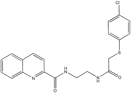 N-[2-({2-[(4-chlorophenyl)sulfanyl]acetyl}amino)ethyl]-2-quinolinecarboxamide CAS#: 929869-97-6