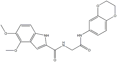 N-[2-(2,3-dihydro-1,4-benzodioxin-6-ylamino)-2-oxoethyl]-4,5-dimethoxy-1H-indole-2-carboxamide CAS#: 951980-71-5