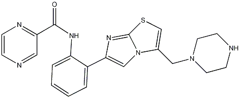 N-(2-(3-(piperazin-1-ylmethyl)imidazo[2,1-b]thiazol-6-yl)phenyl)pyrazine-2-carboxamide CAS#: 925435-54-7