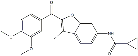 N-{2-[(3,4-dimethoxyphenyl)carbonyl]-3-methyl-1-benzofuran-6-yl}cyclopropanecarboxamide CAS#: 920430-33-7