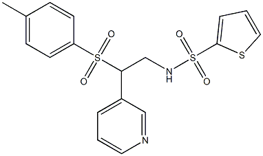 N-{2-[(4-methylphenyl)sulfonyl]-2-(pyridin-3-yl)ethyl}thiophene-2-sulfonamide CAS#: 904809-04-7