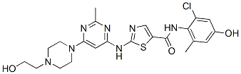 N-(2-Chloro-4-hydroxy-6-methylphenyl)-2-[[6-[4-(2-hydroxyethyl)-1-piperazinyl]-2-methyl-4-pyrimidinyl]amino]-5-thiazolecarboxamide CAS#: 910297-57-3