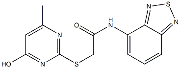 N-(2,1,3-benzothiadiazol-4-yl)-2-[(4-hydroxy-6-methyl-2-pyrimidinyl)thio]acetamide CAS#: 948292-70-4