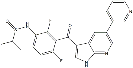 N-[2,4-Difluoro-3-[[5-(3-pyridinyl)-1H-pyrrolo[2,3-b]pyridin-3-yl]carbonyl]phenyl]-2-propanesulfonamide CAS#: 918505-61-0
