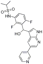 N-(2,4-difluoro-3-(hydroxy(5-(pyridin-3-yl)-1H-pyrrolo[2,3-b]pyridin-3-yl)Methyl)phenyl)propane-2-sulfonaMide CAS#: 918523-56-5