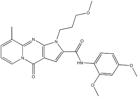 N-(2,4-dimethoxyphenyl)-1-(3-methoxypropyl)-9-methyl-4-oxo-1,4-dihydropyrido[1,2-a]pyrrolo[2,3-d]pyrimidine-2-carboxamide CAS#: 900262-41-1