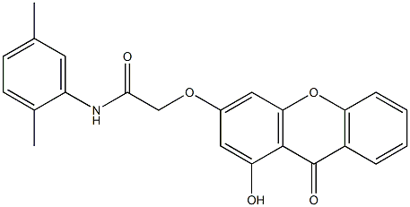 N-(2,5-dimethylphenyl)-2-[(1-hydroxy-9-oxo-9H-xanthen-3-yl)oxy]acetamide CAS#: 929857-63-6