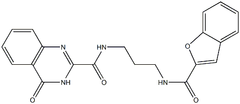 N-{3-[(1-benzofuran-2-ylcarbonyl)amino]propyl}-4-oxo-3,4-dihydro-2-quinazolinecarboxamide CAS#: 954293-70-0