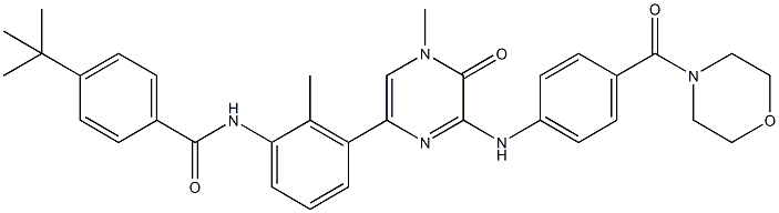 N-[3-[4,5-Dihydro-4-methyl-6-[[4-(4-morpholinylcarbonyl)phenyl]amino]-5-oxo-2-pyrazinyl]-2-methylphenyl]-4-(tert-butyl)benzamide CAS#: 910232-84-7